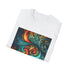 Charcoal regular fit T-shirt featuring intricate fractal pattern and DTG design
