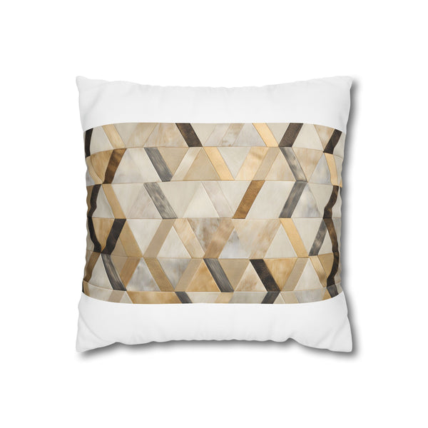 Pearl & Gold Modern Kilim Geometric Square Cushion Cover - View 1 | Prints With Passion