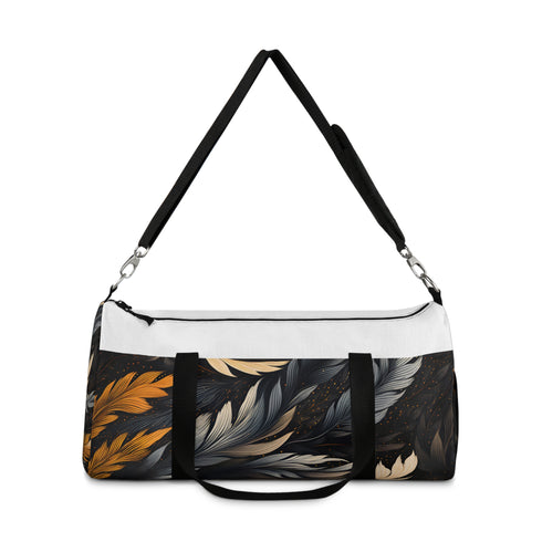 Luxurious calligraphy strokes pattern duffel bag for travel or everyday use.