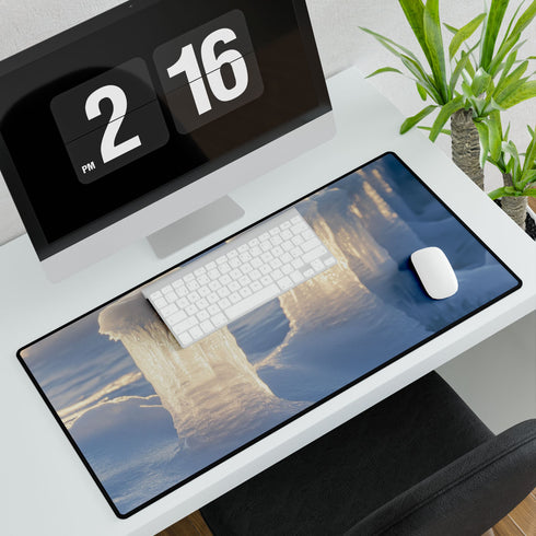 Ice Pillars Rising from Cosmic Sea Gaming XXL Extended Desk Mat