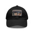 Neon Nights Vegas Baseball Cap in White with Light Brown Patch
