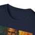 Charcoal cotton T-shirt with Harry Belafonte portrait capturing rhythmic spirit