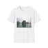 Charcoal cotton T-shirt featuring serene sea lime green Halong Bay design