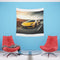 Blur of Velocity: Lamborghini Wall Tapestry | Wall Tapestry | All Over Print, AOP, Decor, Halloween, Home & Living, Home Decor, Indoor, Spring Essentials, Sublimation, Tapestry | Prints with Passion
