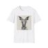 Charcoal DTG cotton t-shirt with hipster kangaroo and book design