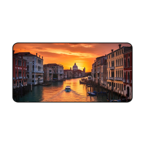 Venice Italy-inspired Desk Mat - Bring elegance to workspace with stunning photo of Venice, stay organized and inspired