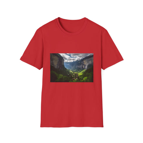 Symphony of Natures Majesty charcoal cotton crew neck t-shirt.