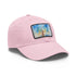Empire State Skyline Watercolor Cap in White with Light Brown patch