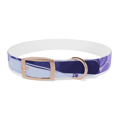 Stylish M Lavender Fields Dog Collar in Black Onyx pattern.
