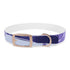 Stylish M Lavender Fields Dog Collar in Black Onyx pattern.