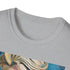 Charcoal cotton T-shirt with vibrant Elsa Frozen portrait and crew neck