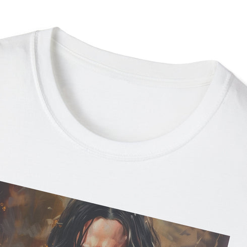 Charcoal crew neck Snape portrait T-shirt, summer pick.