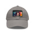Neon Watercolor Dreams Baseball Cap with Light Brown Patch and Rectangle Shape