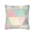 Pastel geometric pillowcase with soft colors for modern bedroom decor