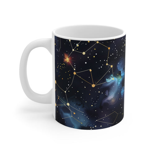 Galactic Constellation Stars Ceramic Coffee Mug - Perfect for Stargazers