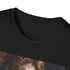 Charcoal cotton t-shirt with Obi-Wan Kenobi painting evoking strength and wisdom