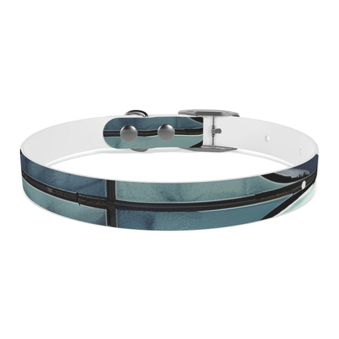 Artisan Tile Dog Collar: Stylish Black Onyx M Dog Accessory Walk