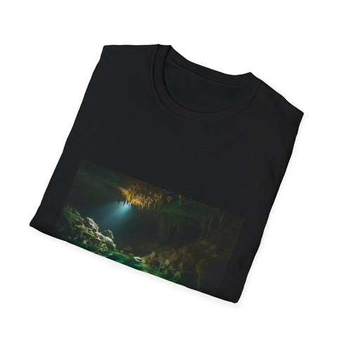 Subterranean Tapestry Shadow Crew Neck Charcoal T-Shirt, Mens/Womens Summer Style