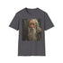 Charcoal crew neck Gandalf T-shirt with vibrant fantasy artwork