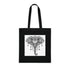 Elephant Mandala Majesty Tote Bag - Black Cotton Bag with Ornate Design