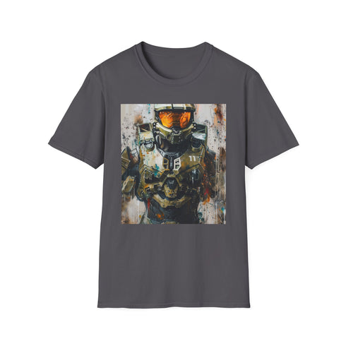 Master Chief Painting T-shirt, Charcoal, Cotton, Regular Fit.