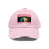 Genius Vision Neon Baseball Cap in White with Light Brown Rectangle Patch