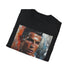 Charcoal cotton crew neck T-shirt featuring vibrant Cristiano Ronaldo watercolor design