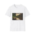 Vibrant charcoal cotton T-shirt with Amazon jungle symphony graphic