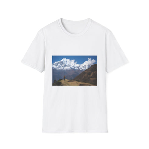 Pathways Serenity Himalayas T-Shirt Charcoal Crew Neck DTG Regular Fit.