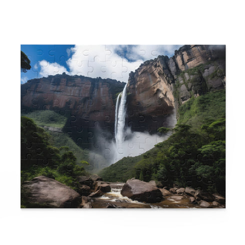 Angel Falls Puzzle Challenge - 10x8 inch puzzle of Venezuelan waterfall