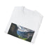 Soft cotton charcoal crew neck tee inspired by Swiss Alps majesty.