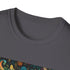 Organic isomorphic geometric harmony charcoal crew neck t-shirt.