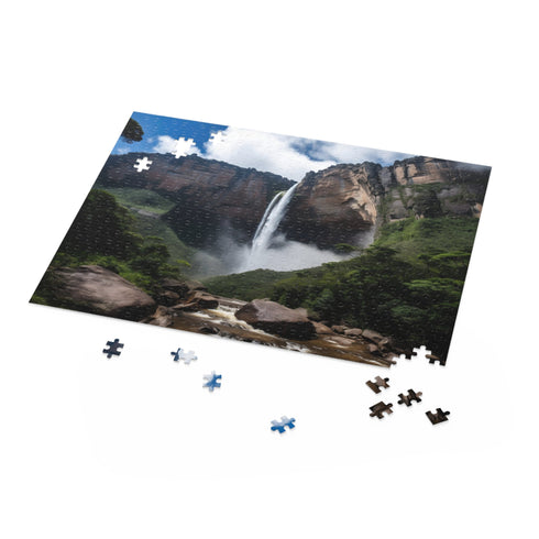 Angel Falls Puzzle Challenge with stunning nature scene (120 pcs)