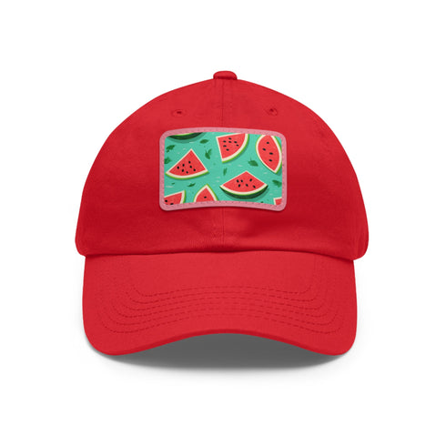 Bacano Go Watermelon Hawaiian Cap White Light Brown Rectangle Shape Unisex