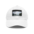 White cotton rectangle baseball cap with Halong Bay waters patch.