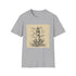 Hand-drawn charcoal lighthouse t-shirt in soft cotton suggesting summer coastal vibes