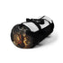 Stylish small duffel bag with music notes print - perfect for musicians.