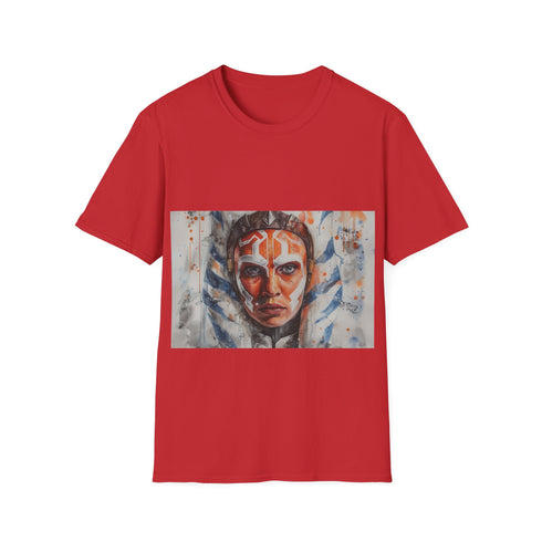 Charcoal cotton Ahsoka tee for rebels embracing the force.