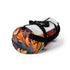 Autumn florals small duffel bag with nature-inspired pattern, made in USA.