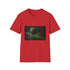 Charcoal crew neck cotton t-shirt, Subterranean Tapestry design, size small.