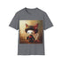 Kuromi Hello Kitty Tee: Charcoal crew neck cotton t-shirt.