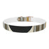 Abstract art deco patterned black onyx dog collar for chic canines.