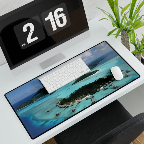 Bora Bora Turquoise Lagoon & Mount Otemanu XXL Extended Desk Mat - View 4 | Prints With Passion