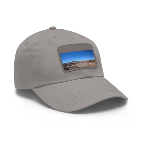 Desert Dreamer Baseball Cap in White with Light Brown Patch