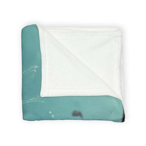 Music Floating from Cracked Speaker Plan Plush Fleece Throw Blanket