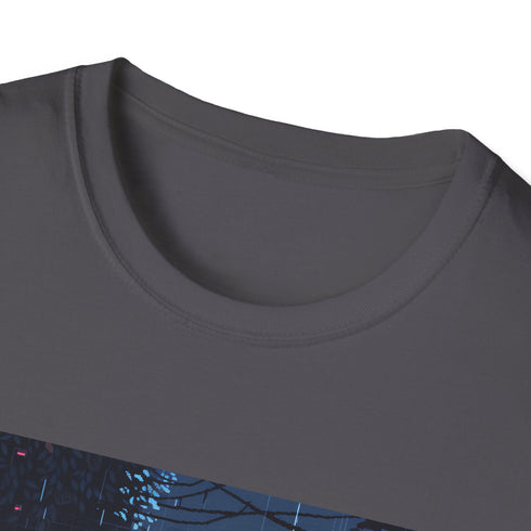 Pixel Power Retro Gaming Nostalgia T-Shirt in Charcoal, size Small.