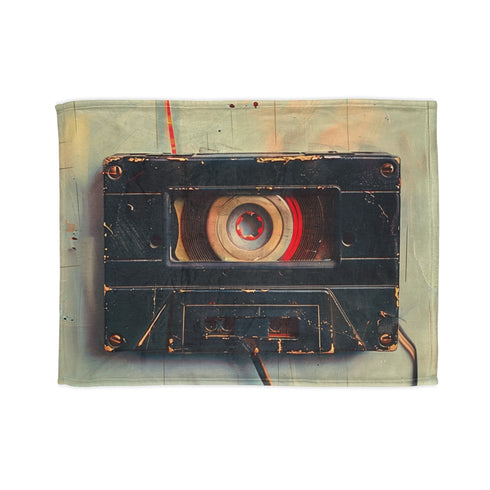 Cozy Macadelic Vinyl mixtape memories blanket for music lovers.