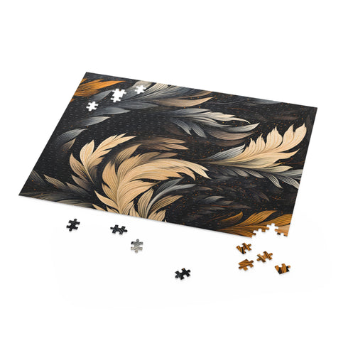 Intricate calligraphy strokes jigsaw puzzle 10x8, perfect for art enthusiasts.