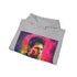 Vibrant Neon Watercolor Tom Cruise Hoodie, Navy, Unisex Regular Fit.