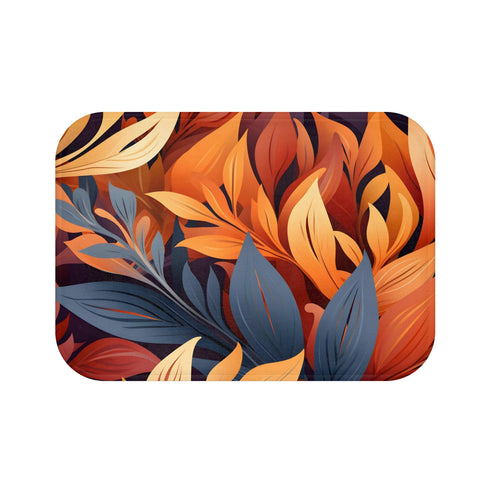 Autumnal foliage bath mat brings rustic charm to your bathroom.